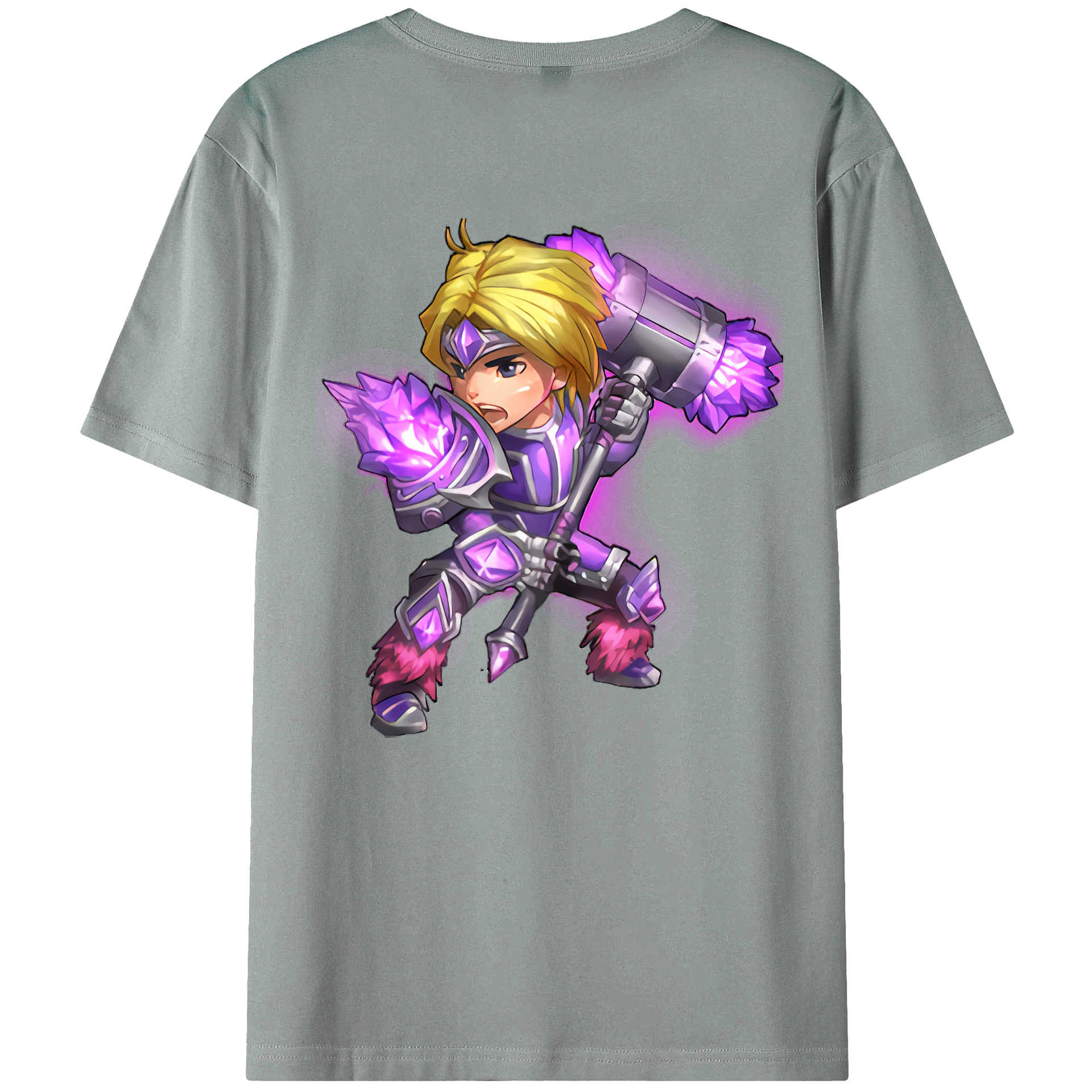 （画像用） リーグ・オブ・レジェンド League of Legends LOL 綿100％ メンズ半袖Tシャツ（バックプリント） 通気性